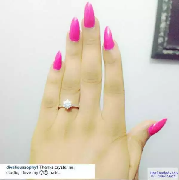 Ex Wife Of Movie Director, Tchidi Chikere, Sophia, Flaunts Engagement Ring In New Photo